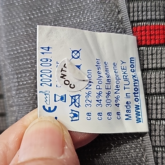 Back brace. Size M-L. Gray and red. By Ortonyx. KB 724. - Picture 8 of 8